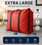 Storage Bag Extra Large - Red - 27x24+13 inch | Non Woven